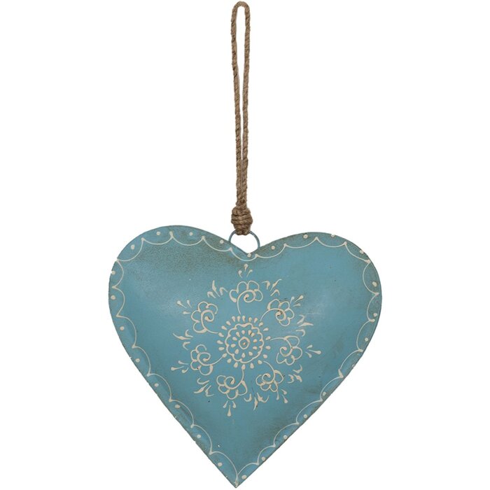 Clayre & Eef 6Y4815L Colgante Bisutería Corazón Azul 20x1x20 cm
