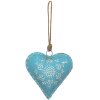 Clayre & Eef 6Y4816L Colgante Bisutería Corazón Azul 15x4x15 cm