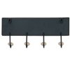 Clayre & Eef 6Y5013 Perchero de Pared Negro 40x7x18 cm