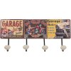 Clayre & Eef 6Y5014 Perchero de Pared Rojo 40x7x18 cm