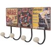 Clayre & Eef 6Y5014 Perchero de Pared Rojo 40x7x18 cm