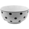 Clayre & Eef BDBO Tazón Sopa Blanco, Negro Ø 14 cm