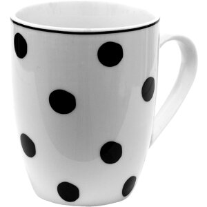 Clayre & Eef BDMU Mug Blanco, Negro 350 ml