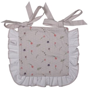 Clayre & Eef HBU25 Funda de Cojín Cojín de Asiento Rosa, Beige 40x40 cm