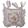 Clayre & Eef HBU25 Funda de Cojín Cojín de Asiento Rosa, Beige 40x40 cm