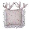 Clayre & Eef HBU25 Funda de Cojín Cojín de Asiento Rosa, Beige 40x40 cm