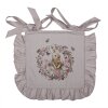 Clayre & Eef HBU25 Funda de Cojín Cojín de Asiento Rosa, Beige 40x40 cm