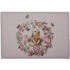 Clayre & Eef HBU40 Salvamanteles (Juego de 6) Rosa, Beige 48x33 cm