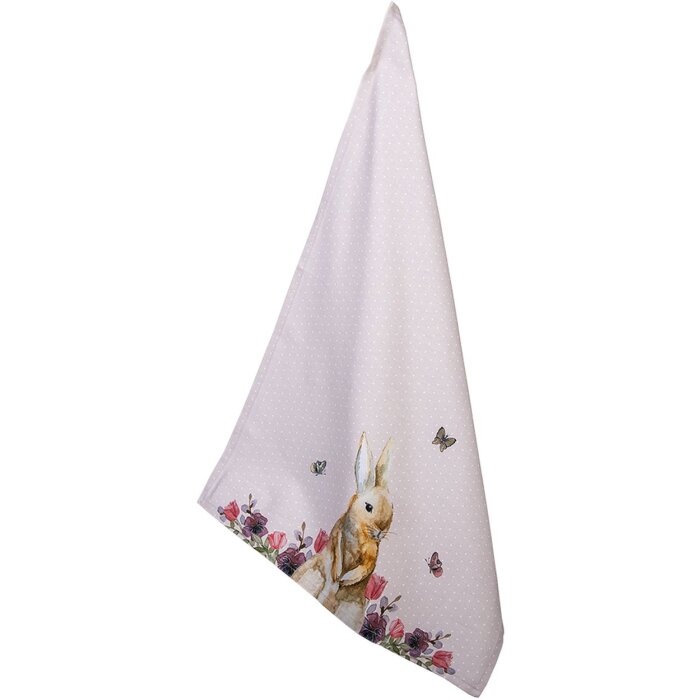Clayre & Eef HBU42 Paño de cocina rosa, beige 50x70 cm