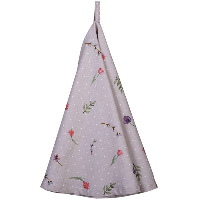 Clayre & Eef HBU48 Paño de cocina Rosa, Beige Ø 80 cm
