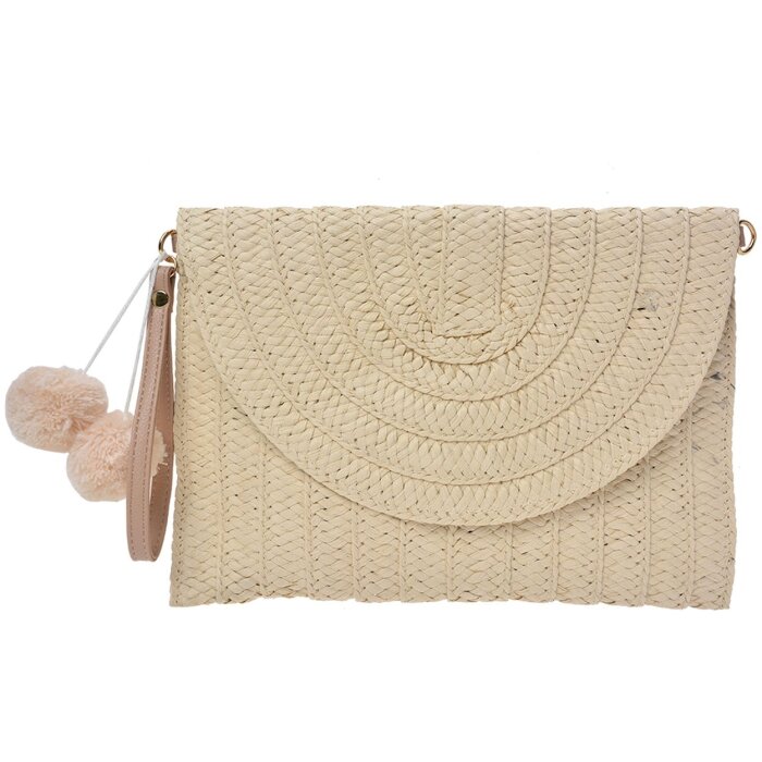 Clayre & Eef JZBG0260N Bolso Señora Beige 27x3x20 cm