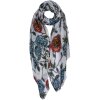 Clayre & Eef JZSC0668W Bufanda Damas Patrón Blanco 90x180 cm