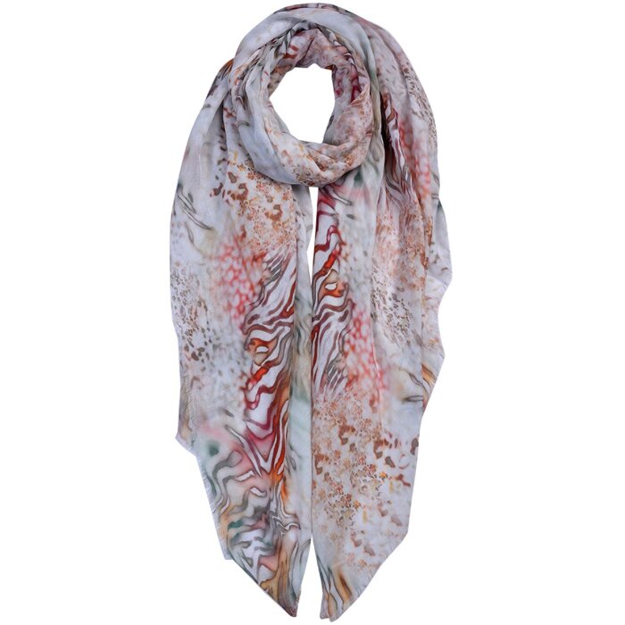 Clayre & Eef JZSC0675 Bufanda Damas Patrón Beige 90x180 cm