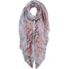 Clayre & Eef JZSC0675 Bufanda Damas Patrón Beige 90x180 cm