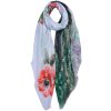 Clayre & Eef JZSC0676 Bufanda Damas Patrón Blanco 90x180 cm