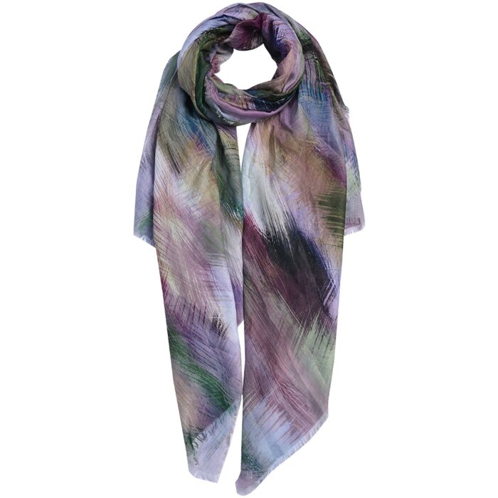 Clayre & Eef JZSC0678 Bufanda Damas Patrón Verde 90x180 cm