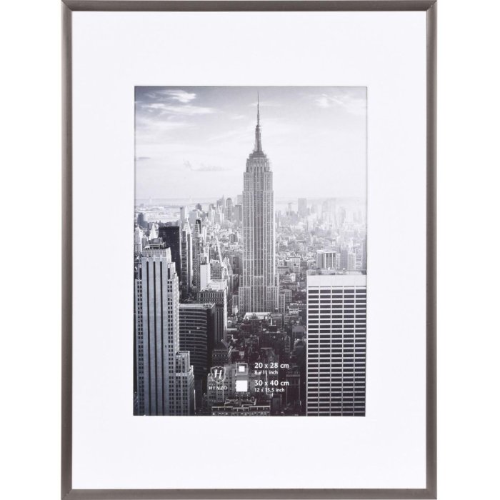 Marco 30x40 cm aluminio Manhattan en gris acero