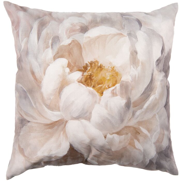Clayre & Eef KT021.293 Funda de Cojín Blanca 45x45 cm
