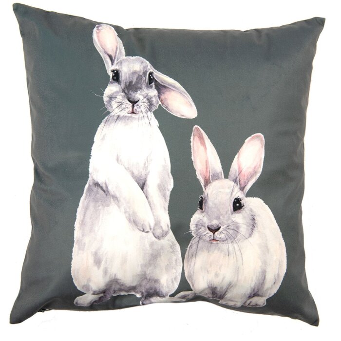 Clayre & Eef KT021.296 Funda de Cojín Verde 45x45 cm