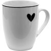 Clayre & Eef LBSHMU Taza Blanco, Negro 350 ml