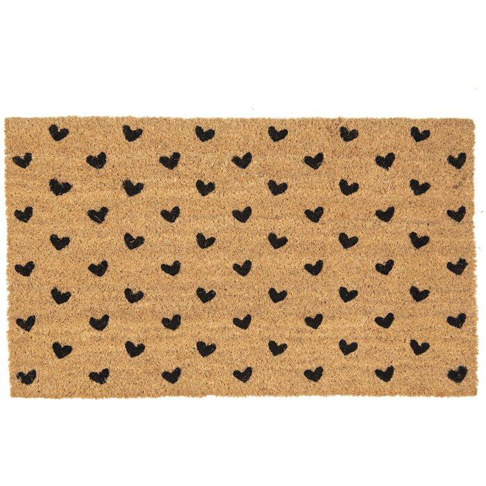 Clayre & Eef LBSMC-1 Felpudo para puerta de interior marrón, negro 75x45x1 cm