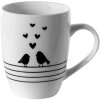 Clayre & Eef LBSMU Mug Blanco, Negro 350 ml