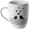 Clayre & Eef LBSMU Mug Blanco, Negro 350 ml