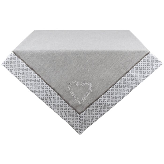 Clayre & Eef LYH15 Mantel Cuadrado Gris 150x150 cm