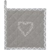 Clayre & Eef LYH45 Salvamanteles Gris 20x20 cm