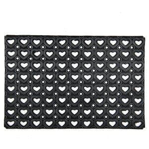 Clayre & Eef MC227 Felpudo Interior Negro 60x40x1 cm