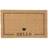 Clayre & Eef MC234 Felpudo de puerta de interior marrón, negro 75x45x1 cm