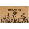 Clayre & Eef MC236 Felpudo de puerta de interior marrón, negro 75x45x1 cm