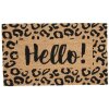 Clayre & Eef MC240 Felpudo para puertas de interior marrón, negro 75x45x1 cm