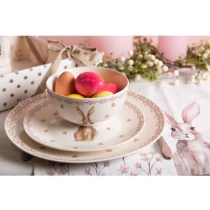 Clayre & Eef REBBO Plato sopero Beige, Marrón Ø 14 cm