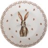 Clayre & Eef REBFP Vajilla Plato llano Beige, Marrón Ø 26x2 cm