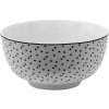Clayre & Eef SDBO Bol Sopa Blanco, Negro Ø 14 cm