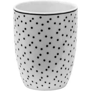 Clayre & Eef SDMU Mug Blanco, Negro 350 ml