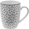 Clayre & Eef SDMU Mug Blanco, Negro 350 ml