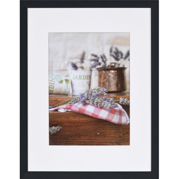 Marco de madera Henzo JARDIN negro 30x40 cm con passe-partout 20x28 cm