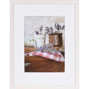 Marco de madera 30x40 Jardin blanco