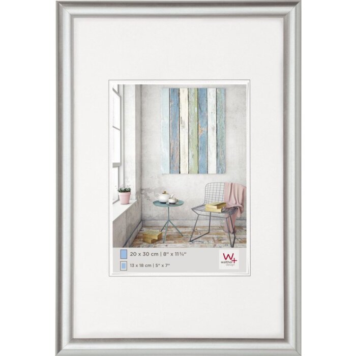 Marco de plástico TRENDSTYLE 18x24 cm - plata metalizado