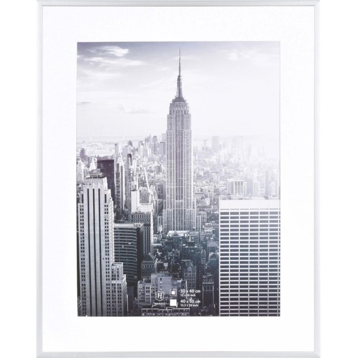 Henzo Marco de aluminio Manhattan 40x50 cm plata
