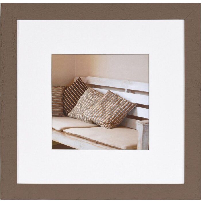 Marco de madera Henzo Driftwood marrón medio 40x40 cm con paspartú 28x28 cm