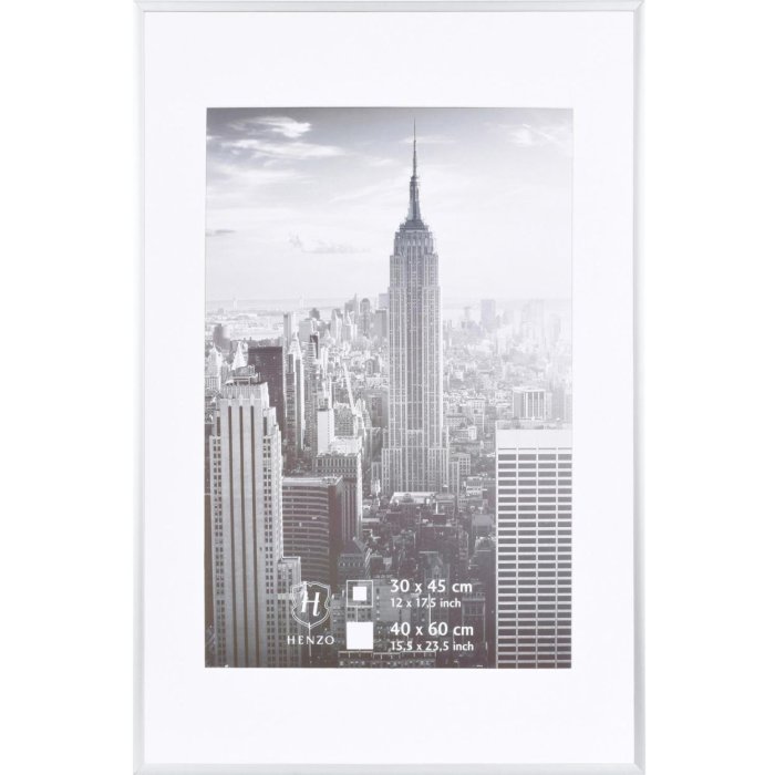 Marco Manhattan 40x60 cm aluminio plateado
