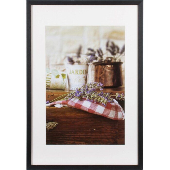Marco de madera Henzo JARDIN negro 40x60 cm con Passepartout 30x45 cm
