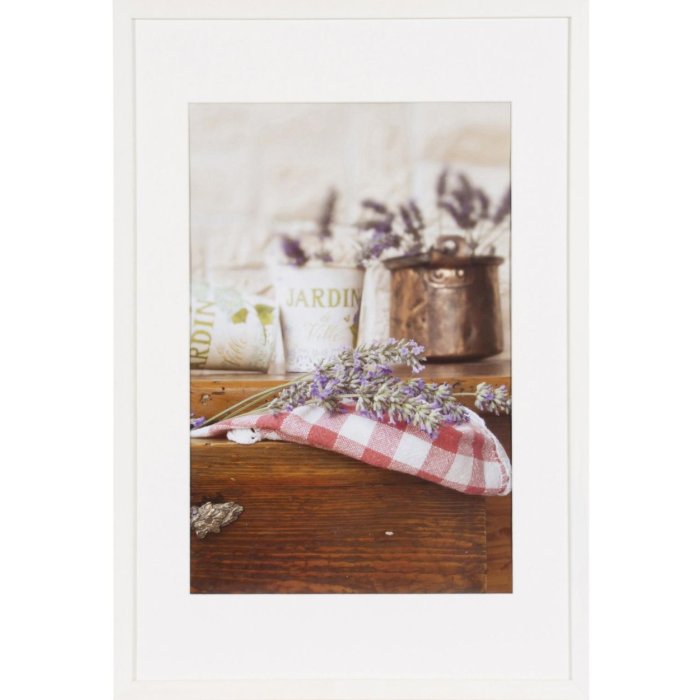 Marco de madera 40x60 cm JARDIN en blanco