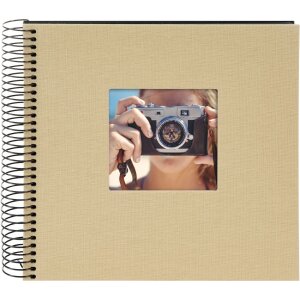 Goldbuch álbum espiral Bella Vista beige 20x20 cm 40 páginas negras