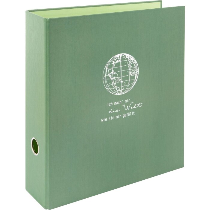 Goldbuch Carpeta A4 descarada y libre verde musgo El Mundo 28,5x32x8 cm