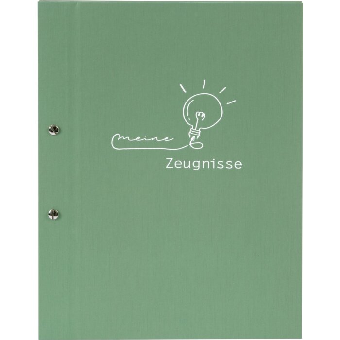 Goldbuch Carpeta de calificaciones cheeky & free musgo verde el mundo 12 bolsillos 24x30 cm