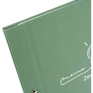 Goldbuch Carpeta de calificaciones cheeky & free musgo verde el mundo 12 bolsillos 24x30 cm
